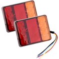 thumbnail image 1 of 2 pcs 12v led tail lights for tractor truck trailer multifunctional rear, 1 of 4