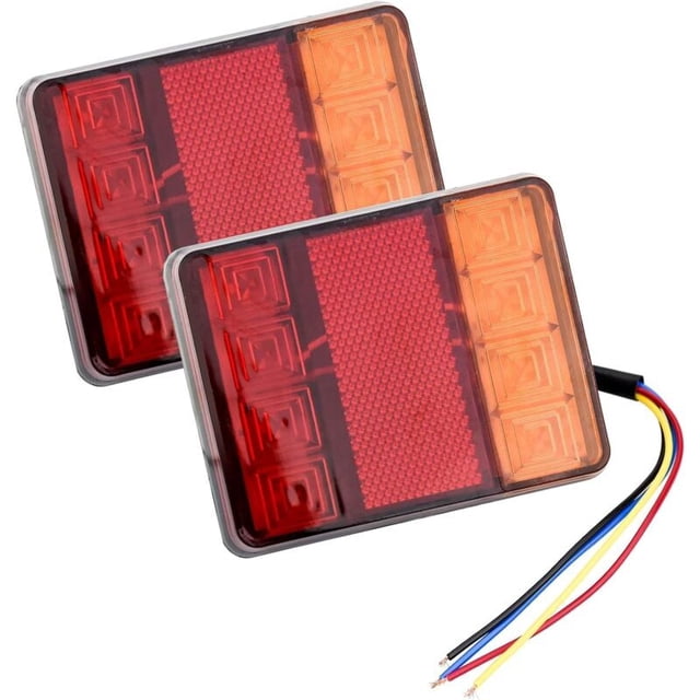 2 pcs 12v led tail lights for tractor truck trailer multifunctional rear