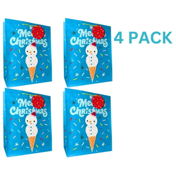 Inspirations From Hallmark Christmas Ice Cream Cone Large Bags 4pk - 13"x10.5"
