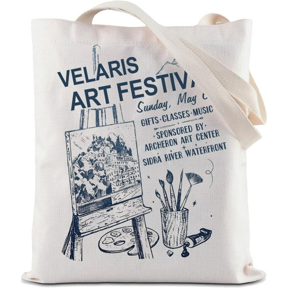 ZJXHPO Acotar Velaris Tote Bag Night Court Reusable Shopping Bag Sarah J Shoulder Bag SJM Velaris Handbag Bookworm Gift
