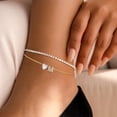thumbnail image 4 of 1PCS Women's Initial Anklet — Waterproof, Stackable Anklet with Adjustable, Plus-Size Design; Summer Beach Foot Jewelry.,008, 4 of 6