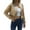Gold-04, variant on HTNBO Women's Metallic Zipper Bomber Jacket Outwear Long Sleeve Lightweight Jacket Coats