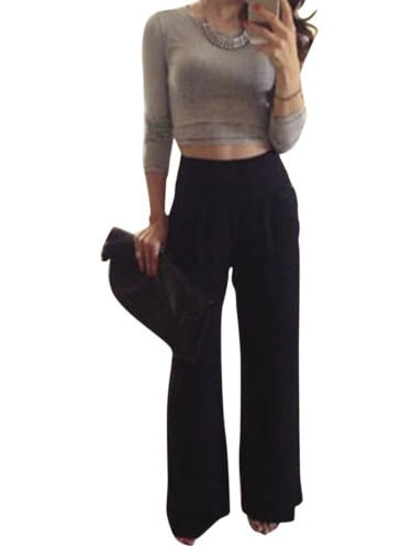 high waisted palazzo pants