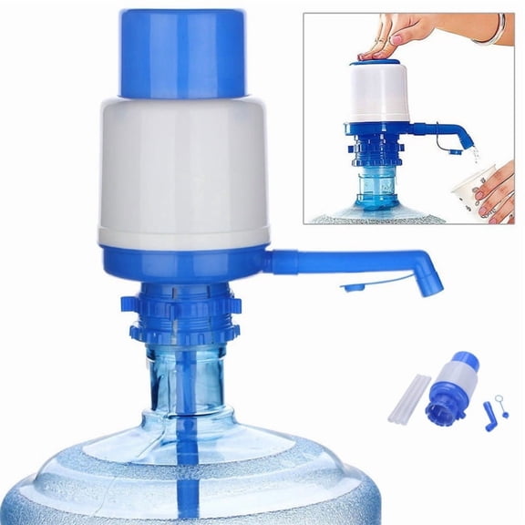 Manual Drinking Water Pump Dispenser Fit for 5‑6 Gallon Water Jugs, Portable Hand‑press Water Spigot With Extension Tubes for Household, Office and Camping Usage