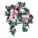 thumbnail image 2 of Corona de rosas con arco para bodas, arreglo floral, guirnalda de flores artificiales para ceremonia 80cmX50cm, 2 of 5