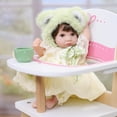 thumbnail image 4 of Reborn Baby Doll Cloveray, vinilo de 12 pulgadas con sombrero de rana, 4 of 6