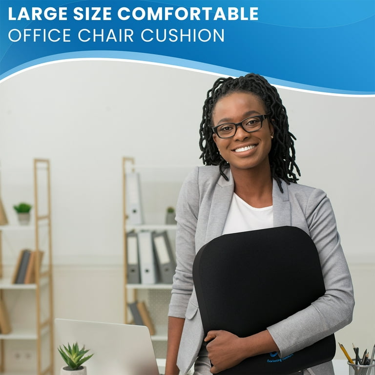 4 Inch Extra Thick Seat Cushion, Dual Layer Memory Foam Chair Cushions,  Comfort Seat Cushions for Office Chair, Desk Chair,Butt Back Pain Sciatica