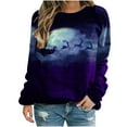 thumbnail image 2 of Combinaisons Christmas Sweat-Shirts Mode Femmes Imprimé Col Rond Tops Manches Longues Confortable Sweat-Shirt Chemisier Automne Sweat-Shirt sur Clearance, 2 of 4