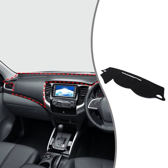Dashboard Sunshade Pad for 2015-2020 Mitsubishi Triton/L200 (Right Side), Dashboard Sunshade Pad, Anti-Dirt Pad, Anti-Scratch Pad