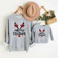 thumbnail image 2 of Penkiiy Mommy and Me Shirt Christmas Print Long Sleeve Round Neck Sweatshirt Tops Family Matching Clothes Outfits Red 2-3 Years, 2 of 5