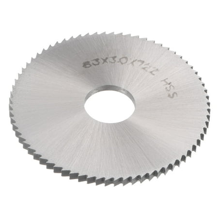 

Uxcell 63mm Dia 16mm Arbor 3mm Thick 72 Tooth High Speed Steel Circular Saw Blade
