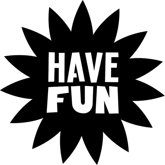 Have Fun Sunburst Teacher Lesson Kindness Educate Bold Wall Decals for Walls Peel and Stick wall art murals Black Large 36 Inch