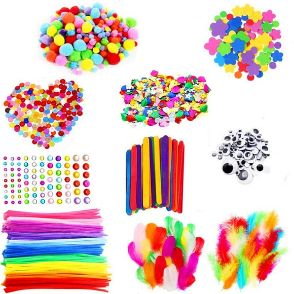 Foam Stickers Arts and Crafts for Kids 1900Pcs Kids Diy Arts and Crafts Supplies Kit Crafting Activity Gifts Toys Toys for Year Old Girls Kids Toy Kids Toys 8 Year Old Girls