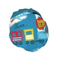 thumbnail image 2 of Balery Transportations With Cute Animals Shower Caps, Double Layer Waterproof Shower Cap, Double Layers Reusable Shower Cap With Soft Comfortable For Long Thick Hair Soft Bath Shower Hair Caps, 2 of 9