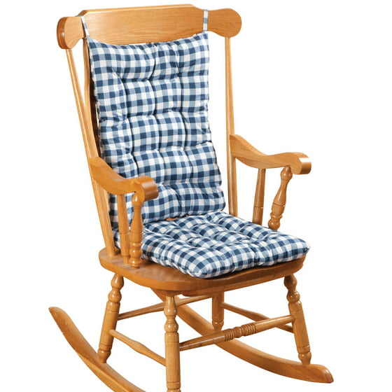 Gingham Rocking Chair Cushion Set by OakRidgeTM - Walmart.com