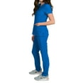 thumbnail image 3 of Medgear Celeste Women's Stretch Scrubs Set with Cross Over Neckline Top and Slim Leg Pants, 3 of 4