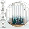 thumbnail image 4 of Green Forest Shower Curtain Botanical Trees Plants Leaves Aesthetic Decorative Shower Curtains for Home Bathtubs Bathroom Decor Polyester Waterproof Fabric with Hooks 36x72 Inches, 4 of 6