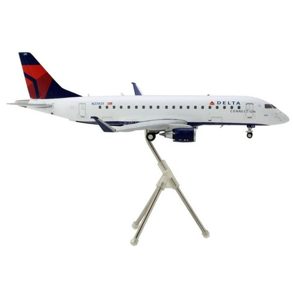 GeminiJets G2DAL1025 1 to 200 Scale Embraer ERJ-175 Commercial Aircraft Delta Connection White with Blue & Red Tail Gemini 200 Series Diecast Model Airplane
