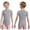 Grey, variant on Short Sleeve Sensory Bodysuit for Autism Cotton Anti-Strip Adaptive Jumpsuit Boys Girls Special Needs Romper Black 16