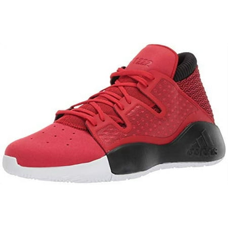 adidas Men's Pro Vision Basketball Shoe, Scarlet/Black/White, 20 M US