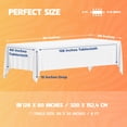 thumbnail image 2 of Mantel blanco WEALUXE de 60 x 126 pulgadas para mesa rectangular de 8 pies, paquete de 2, 2 of 7