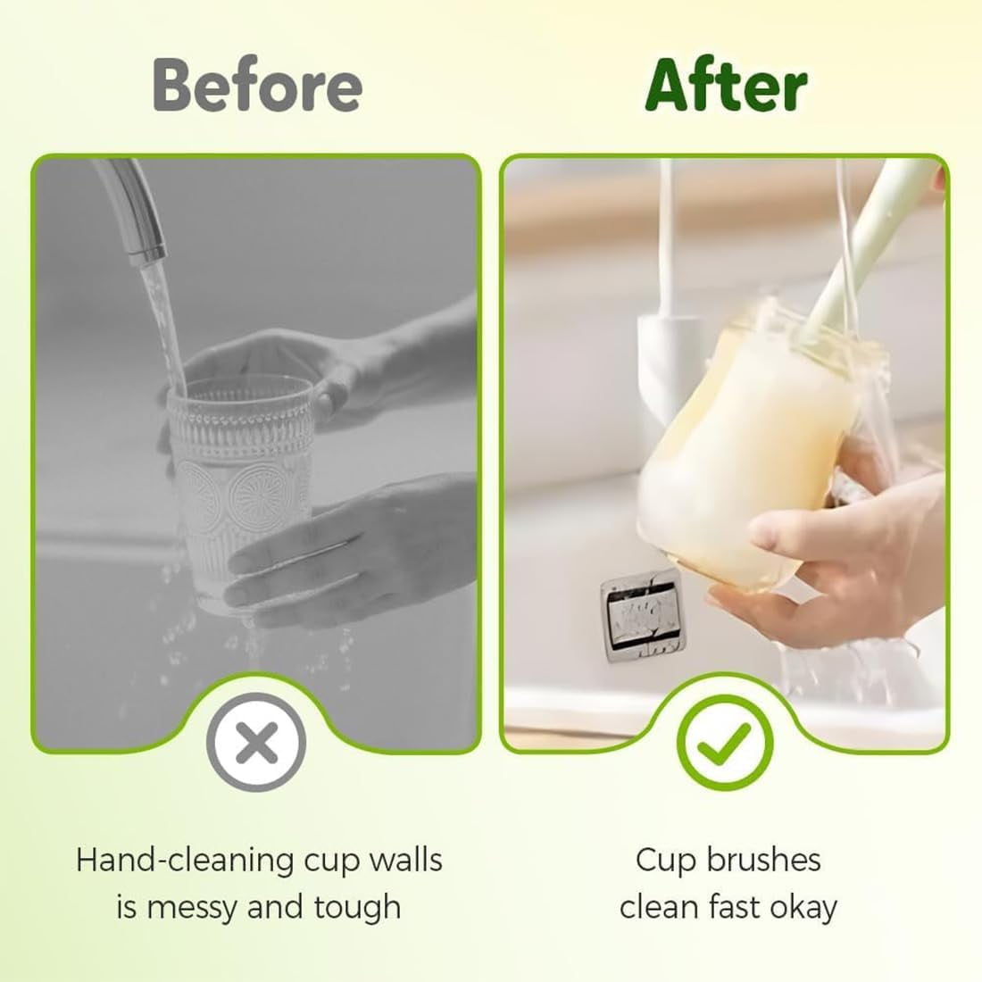 Multifunctional 5-in-1 Bottle Brush, Portable Long Handle Cleaning Brush Set for Travel Mugs, Cups, Lids and Straws, Durable Food-Grade Design for Daily Use