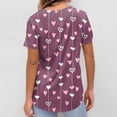 thumbnail image 4 of Valentine's Day Scrubs Top for Women Stretchy Vneck Short Sleeve Cute Heart Printed Shirts Valentine's Day Nursing Uniform Shirts Tops with Pockets, 4 of 5