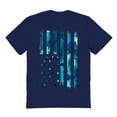 thumbnail image 1 of Americana Us Flag Camo Tee Graphic Navy Men's Cotton T-Shirt, 1 of 1