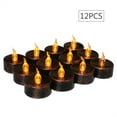 thumbnail image 2 of 12Pcs Pack Of 12 Flameless Led Tea Light Candles, Flickering Amber Battery Operated, Small Cute Safe For Children Easy To Operate For Christmas Thanksgiving And Other, 2 of 8