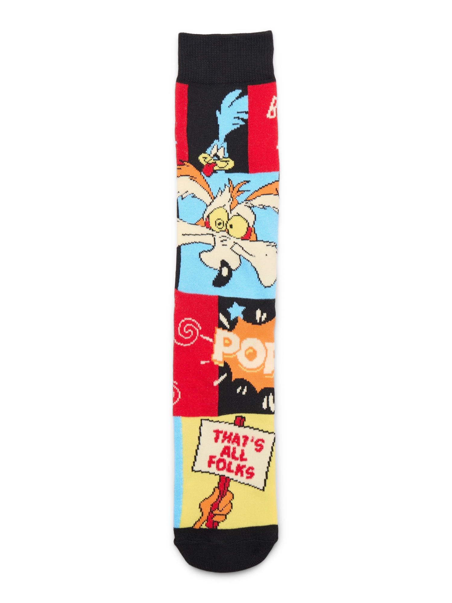 Looney Tunes Men's Crew Socks, 6-Pack, Shoe Sizes 8-12