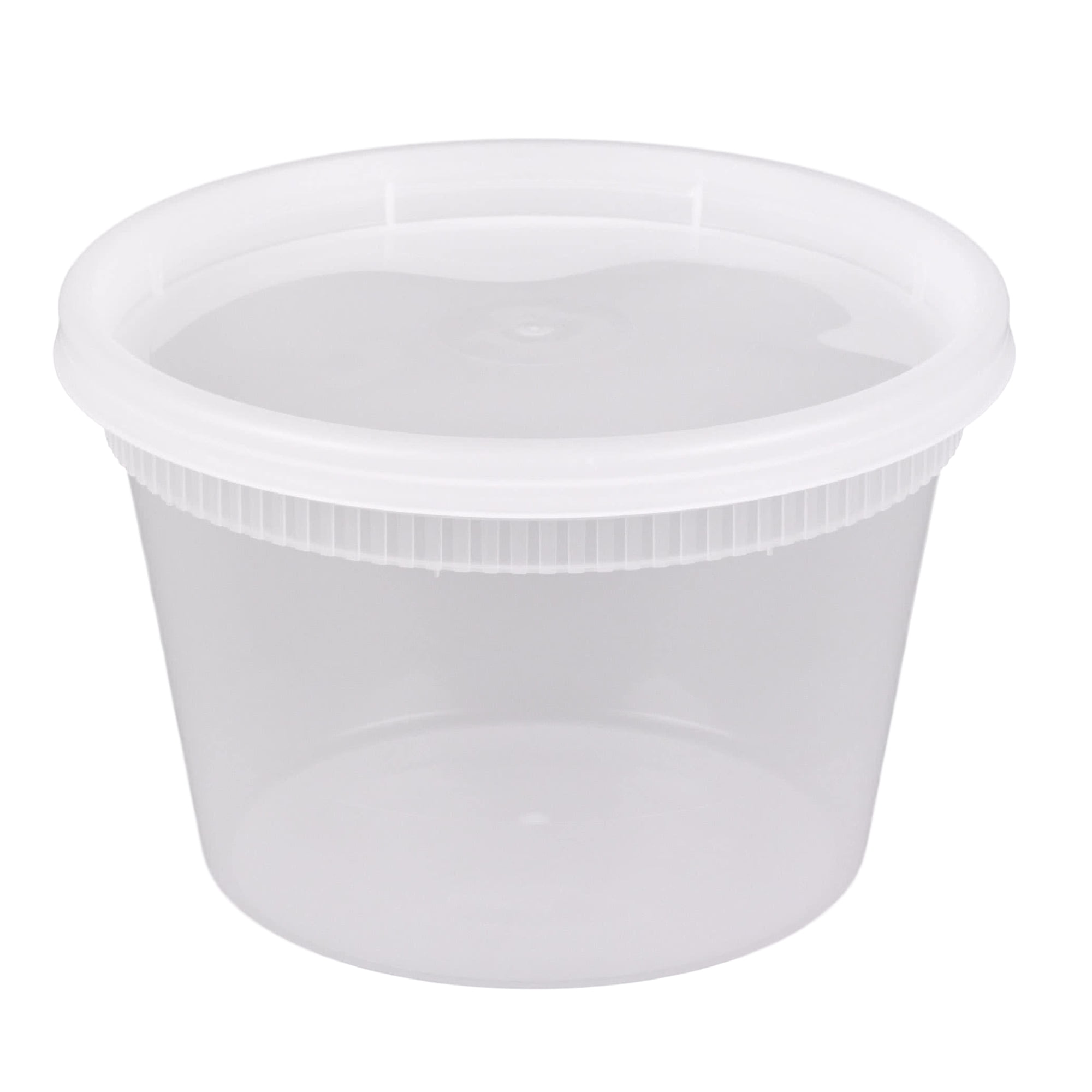 8 oz Micro... 48 Sets Plastic Deli Food Storage Containers with Airtight Lids