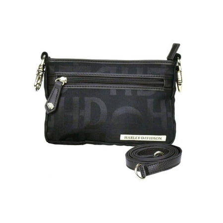 Women's Hip Bag, HD Jacquard, Black Cotton Purse HD3492J-Black, Harley Davidson
