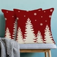 thumbnail image 2 of Christmas Pillow Covers 16x16 Inch Set of 2 Red White Christmas Tree Snowflakes Decor Throw Pillows Winter Xmas Holiday Outdoor Cushion Cases for Couch Bed Decorations, 2 of 6
