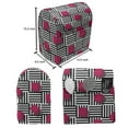 thumbnail image 5 of Teen Room Lounger Chair Bag, Abstract Geometric Minimalist Lines and Square Cubes Print, High Capacity Storage with Handle Container, Lounger Size, Magenta Black and White, by Ambesonne, 5 of 5