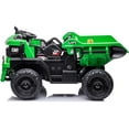 thumbnail image 6 of sopbost 12V Electric Ride-on Dump Truck 1 Seater 2WD Ride on Car with Electric Lifting Dump Bed Ride-on Toys w/ Remote, Green, 6 of 6