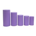 thumbnail image 2 of 1 Set, Spandex Pillar Covers for Metal Cylinder Pedestal Stands 5 Pcs/Set - Lavender Covers ONLY/Cylinder Pedestal Stands NOT INCLUDED, 2 of 4