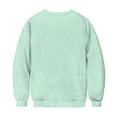 thumbnail image 6 of Htigea Sweatshirts for Women Comfy Crewneck Long Sleeve Casual Loose Tunic Top Trendy Print Fall Pullover Shirts Mint Green XXL, 6 of 8