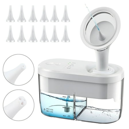 Electric Ear Wax Removal Kit, Earwax Cleaning Tool, Water Powered Ear Cleaner Automatic with 4 Cleaning Modes, 12 Wash Tips, 10min Auto Off, IPX5 Waterproof, 400ml Sewage & Clean Water Tank