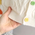 thumbnail image 6 of Spazoro Toddler Girls Knit Vest with Pockets, V‑Neck Soft Knitting Cotton Cable Knit Sleeveless Button Front Layering Waistcoat Beige Size 5-6, 6 of 9