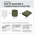 thumbnail image 5 of Classic Accessories Montlake FadeSafe Water-Resistant Patio Chair Cushion, 44 x 20 x 3 inch, Heather Fern, 5 of 13
