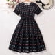 thumbnail image 3 of Odeerbi 8-13 Años Niñas Día de San Valentín Vestido Con Cinturón Conjunto Verano Manga Corta Vestido de Algodón Vestido Con Estampado de Amor Conjunto de Dos Piezas, 3 of 8
