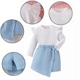 thumbnail image 2 of LYMAYTER Infant Girls Skirt Outfit 2PCS for Kids Toddler Solid Colour Long Sleeved +little Fragrant Dress Set Models 6 M-5 Y, 2 of 9