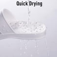 thumbnail image 3 of Comwarm Shower Shoes for Women Men, Quick Drying Lightweight Non Slip Pool Slides Slippers with Drain Holes, White, 3 of 6
