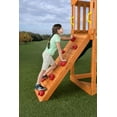 thumbnail image 5 of Creative Cedar Designs Timber Valley Wooden Playset with Wooden Roof, Glider Swing, Sandbox, Climbing Wall, Ladder, Slide & Belt Swings, 5 of 6