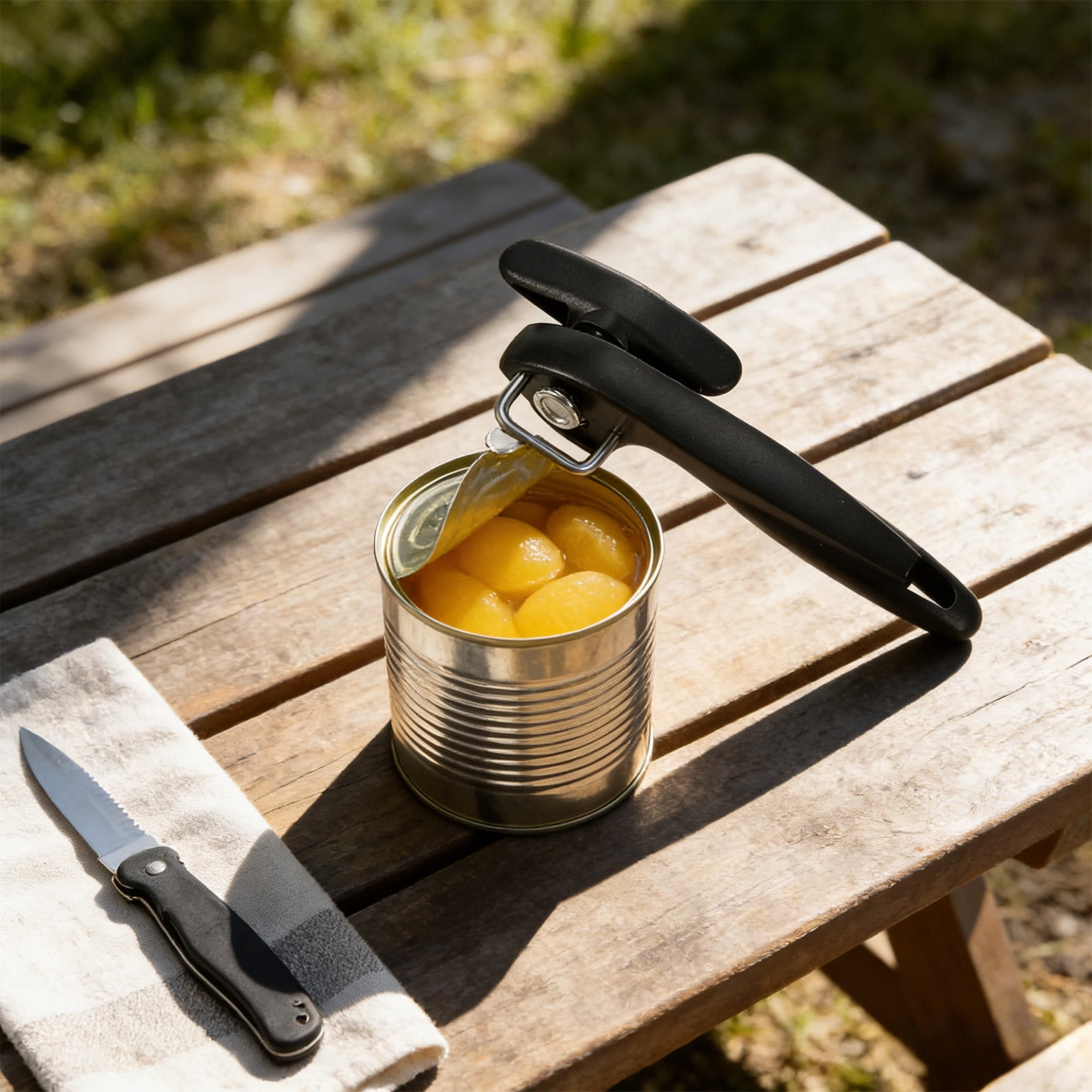 Yunuuuoa 4 Packs Manual Can Opener, Ergonomic Handheld Kitchen Tool for Easy Opening, Durable Stainless Steel Cutter for Home, Camping, Travel, and Emergency Preparedness Essentials