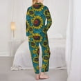 thumbnail image 6 of Wukai Sunflowers Print Women's Pajama Set - Soft Long Sleeve Sleepwear for Comfort and Style-Large, 6 of 9