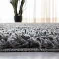 thumbnail image 4 of SAFAVIEH August Sophia Solid Shag Runner Rug, Charcoal, 2' x 5', 4 of 7