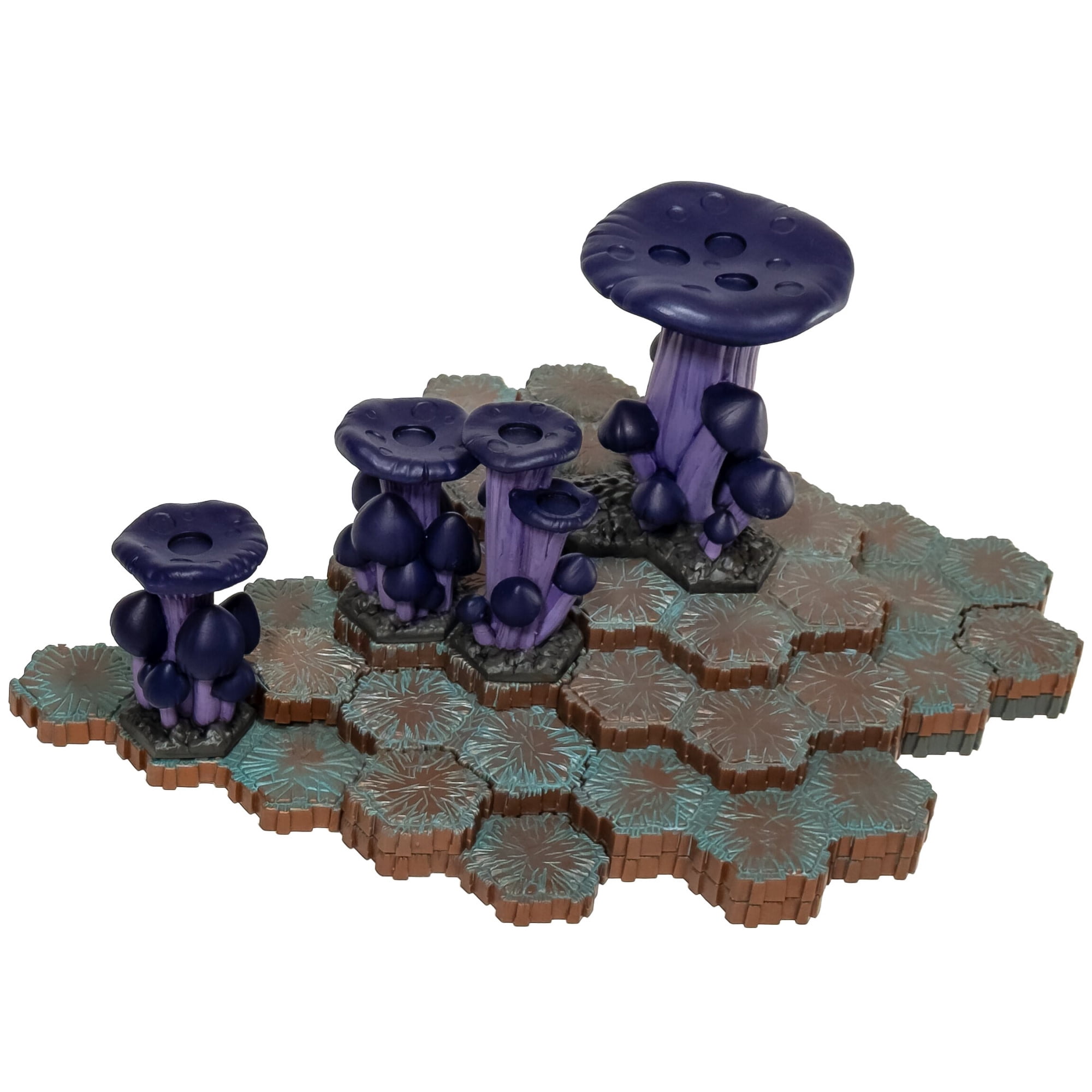 Renegade Games: Heroscape: The Ancient Lands of Valhalla Terrain Expansion - Glowing Hex-Based Miniature Game Accessory Set, Mushrooms & Land Tiles