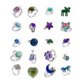 thumbnail image 1 of Mood Rings Changeable Color Temperature Emotion Feeling Fashion Cute Costume Props Multiple Shapes Christmas for Women Men Gift random, 1 of 6
