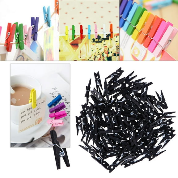 Raindrops 100 Wooden Clothespins for Hanging Clothes, Home Storage and DIY Craft